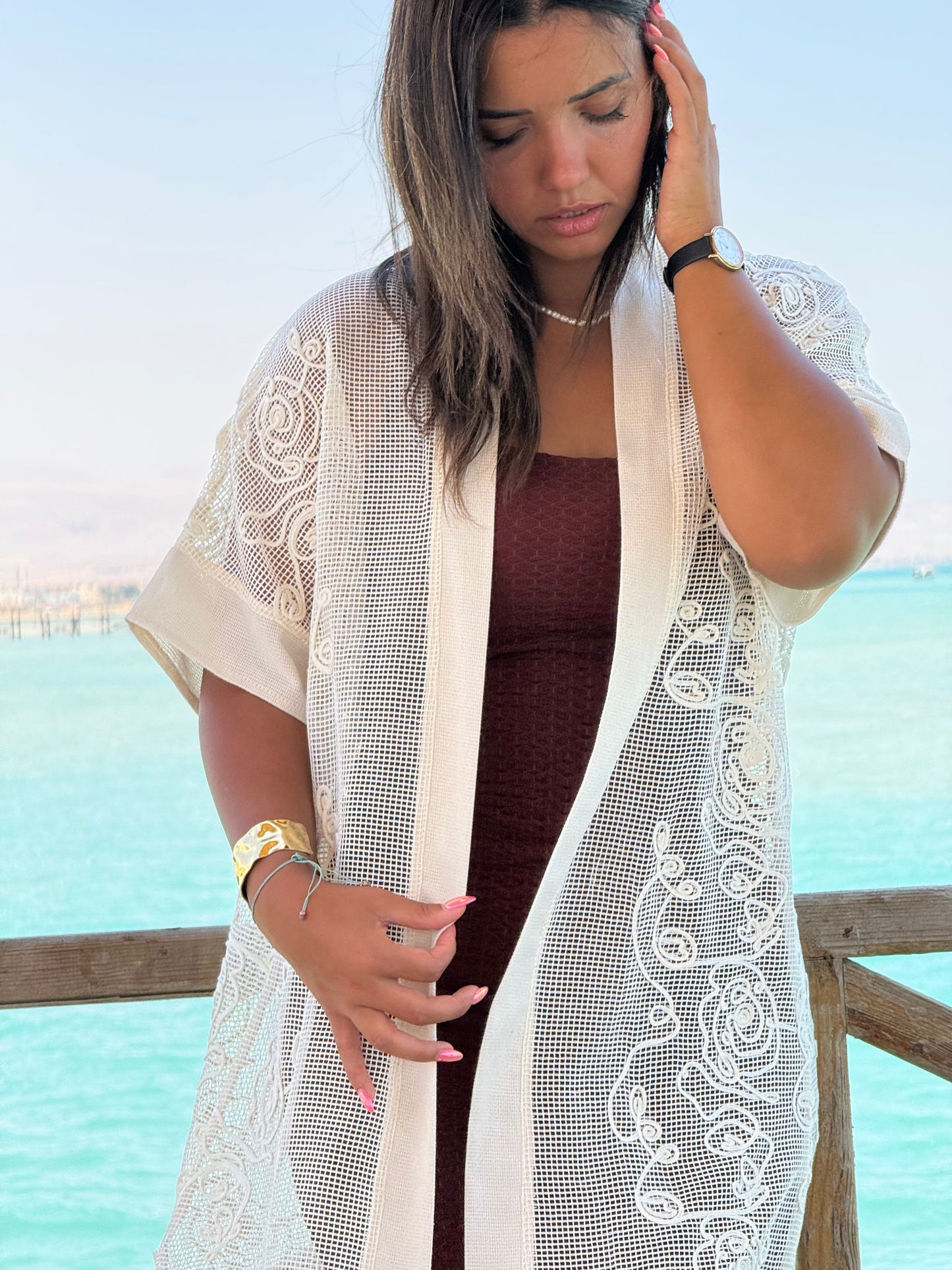 Airy Kimono | Black & White