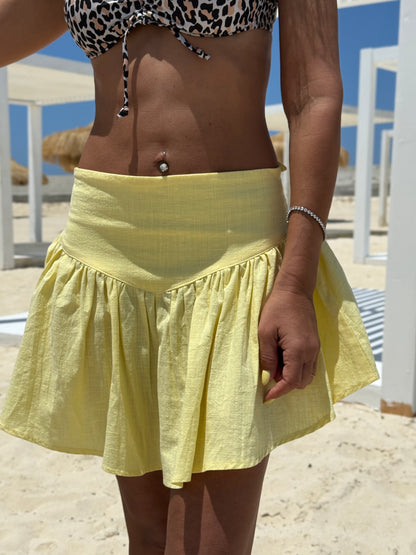 Coast Mini Skirt | Butter Yellow