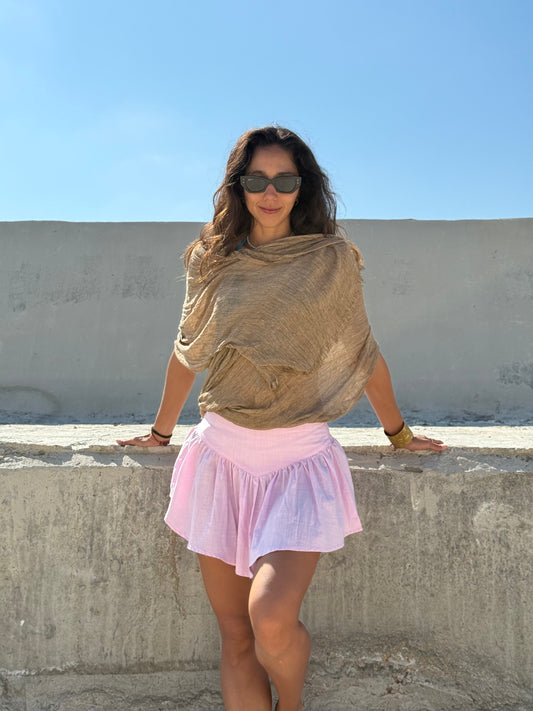 Coast Mini Skirt | Blush Pink